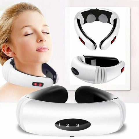 Electric neck massager with far infrared thermal pain relief tool for health care, for health care intelligent neck and back massager