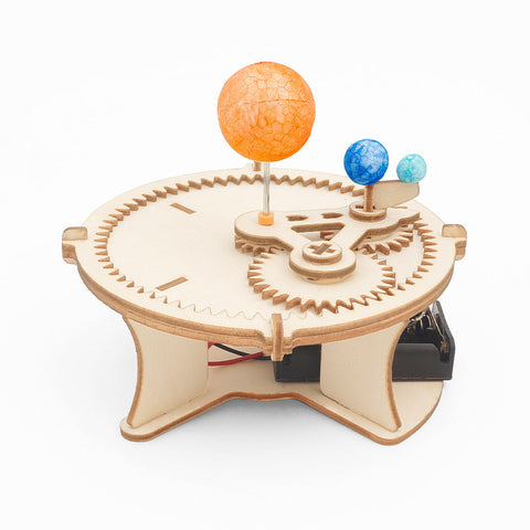 Wood Solar System Globe Earth Sun Moon Model Kids Toys Science Experiment Educational Kit Puzzle Toys For Kids Science Lab