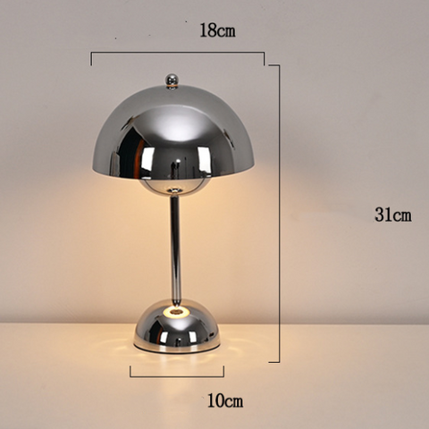 Charging Touch Bud Multi-color Bedroom Bedside Wrought Iron Mushroom Lamp